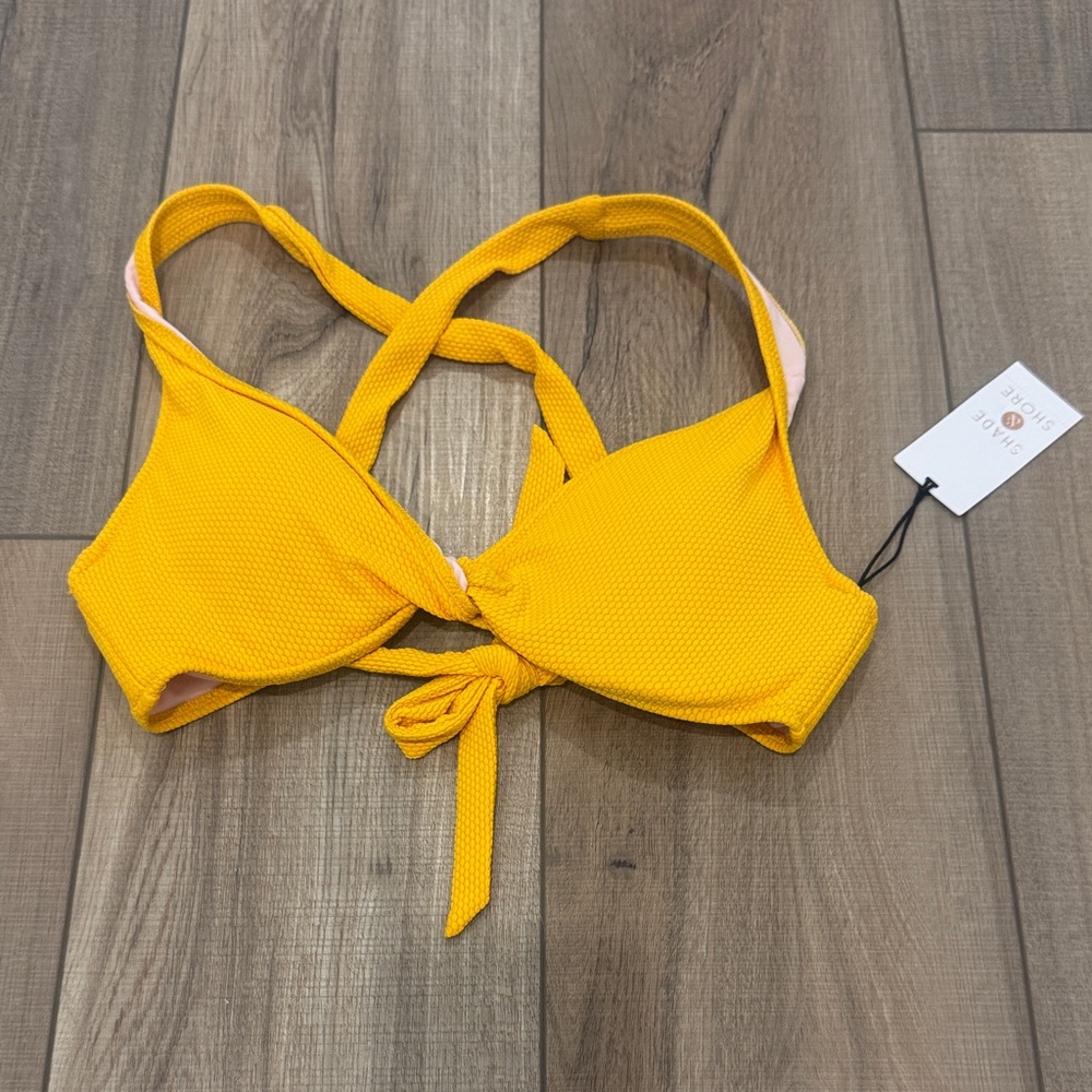 Shade & Shore Yellow Bikini Top